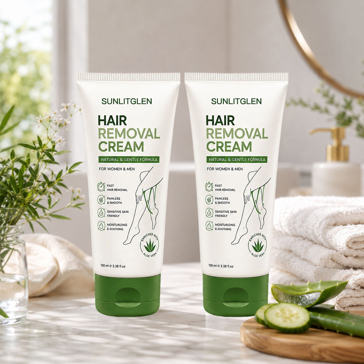 Natural Gentle Hair Removal Cream | For Women & Men, Sensitive Skin-Fast delivery in 3 days – no side effects.