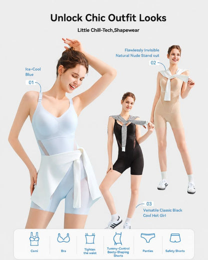 Easy-Off Tummy Control Butt-Lift Shapewear Bodysuit