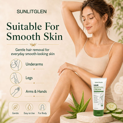 Natural Gentle Hair Removal Cream | For Women & Men, Sensitive Skin-Fast delivery in 3 days – no side effects.