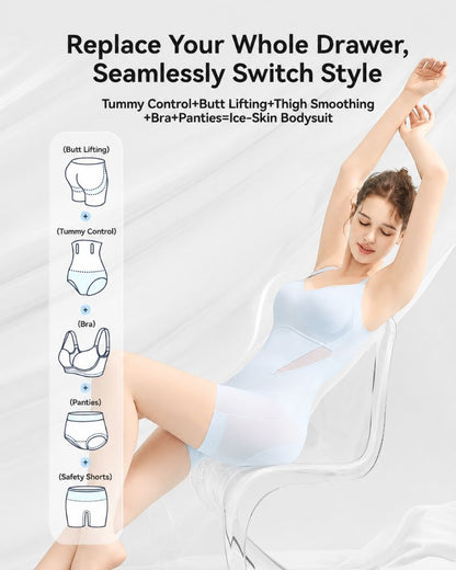 Easy-Off Tummy Control Butt-Lift Shapewear Bodysuit