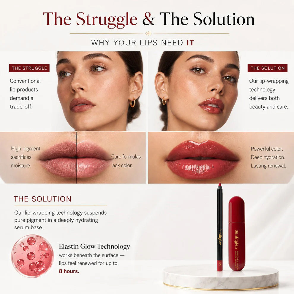 The  Signature Set： One Ampoule. One Liner. Your Signature Lip, Perfected.