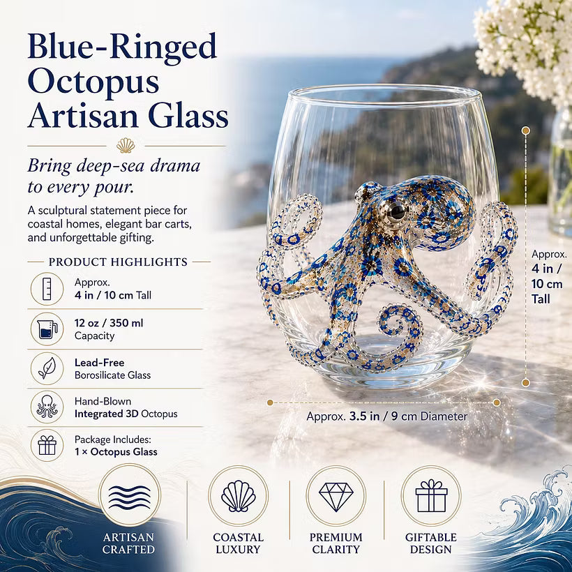🔥 Last Day 49% OFF – 🌊 3D Ocean Animal Artisan Glassware Collection）