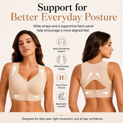 LAST DAY PROMOTION - 🌈50% OFF Front Closure Cross-Back Wireless Posture Bra