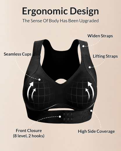 LAST DAY PROMOTION - 🌈50% OFF Front Closure Cross-Back Wireless Posture Bra