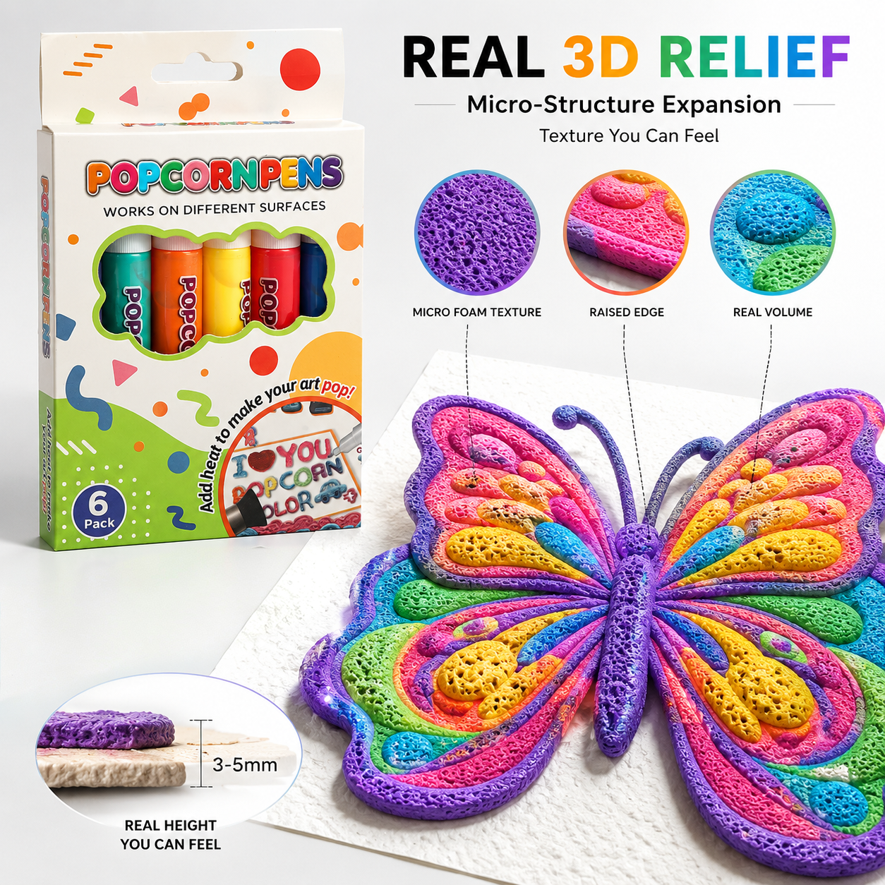 Save 50% by ordering today3D Relief Art Pen – Turn Flat Drawings Into Touchable 3D Art