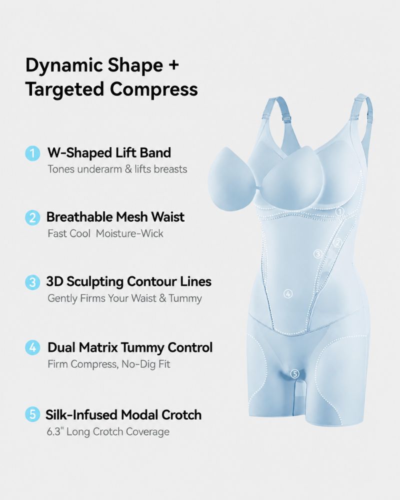 Easy-Off Tummy Control Butt-Lift Shapewear Bodysuit