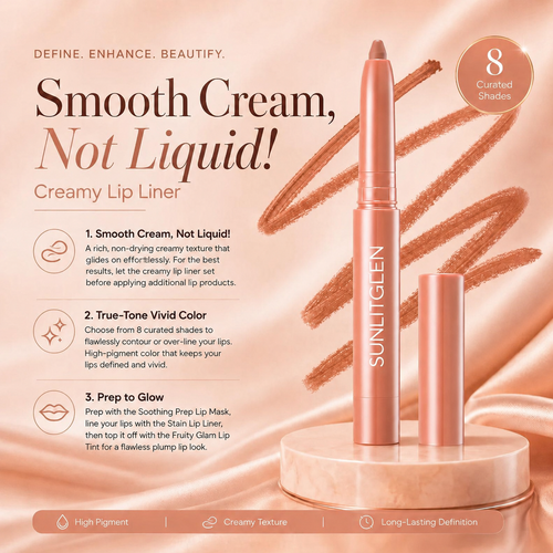 Last Day Buy 1 Get 1 Free Easy Glide Lip Liner — Creamy, Blendable Color with Smooth Application, Summervibes
