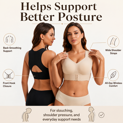 LAST DAY PROMOTION - 🌈50% OFF Front Closure Cross-Back Wireless Posture Bra