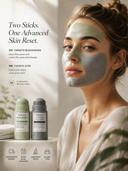 The Dual Clay System For Pores, Oil & Blemish-Prone Skin.