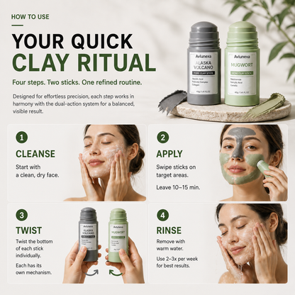 The Dual Clay System For Pores, Oil & Blemish-Prone Skin.