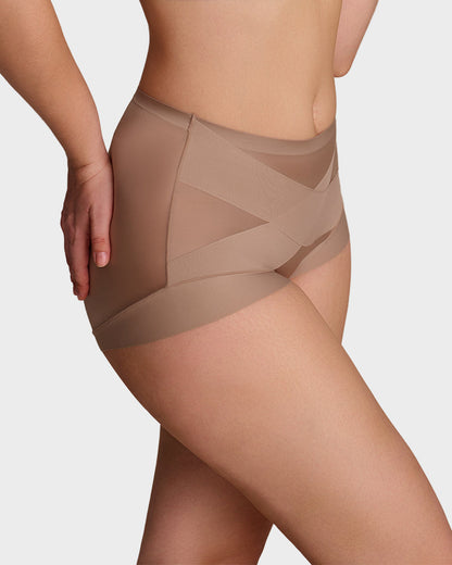 🔥LAST DAY 50% OFF!!High-Waist Cross Design Compression Shaping Panties