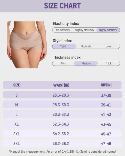 🔥LAST DAY 50% OFF!!High-Waist Cross Design Compression Shaping Panties