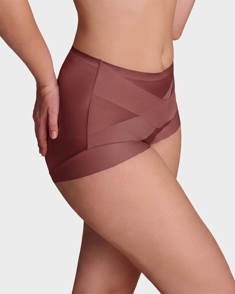 🔥LAST DAY 50% OFF!!High-Waist Cross Design Compression Shaping Panties