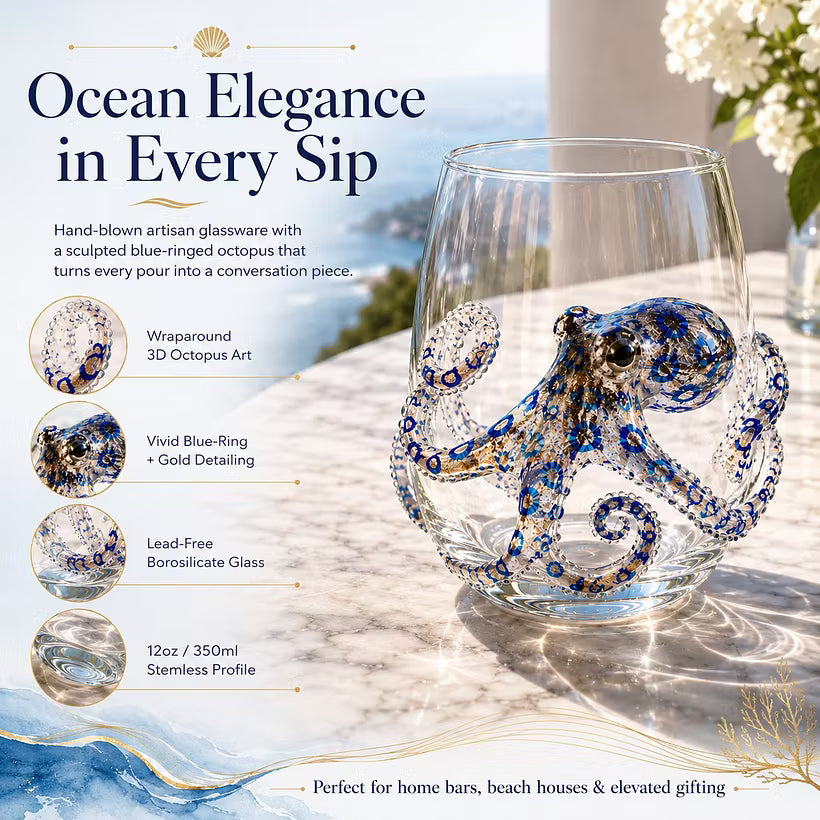 🔥 Last Day 49% OFF – 🌊 3D Ocean Animal Artisan Glassware Collection）
