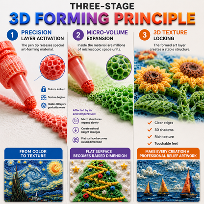 Save 50% by ordering today3D Relief Art Pen – Turn Flat Drawings Into Touchable 3D Art